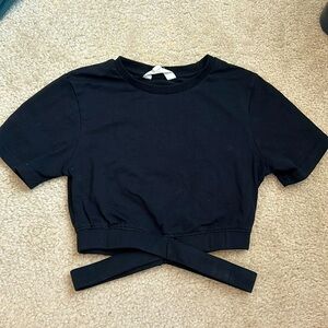 Glassons Cropped Criss-Cross Tee